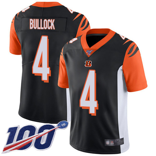 Cincinnati Bengals Limited Black Men Randy Bullock Home Jersey NFL Footballl #4 100th Season Vapor Untouchable->cincinnati bengals->NFL Jersey